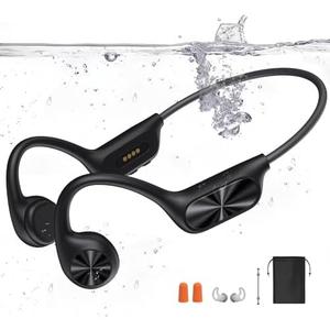 Dnniakm Swimming Headphones,Bone Conduction Headphones Bluetooth 5.4,IPX8 Waterproof,32G Memory Sports Headphone,Underwater Headphone with MP3-Player for Swim,Open Earphones for Swimming Running