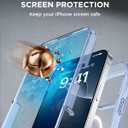 Miracase Magnetic for iPhone 16 Pro Case Full-Body Phone with Built-in Glass Screen Protector, [Compatible with MagSafe] Military Drop Proof 16 Pro Cover Bumper 6.3 inch, Clear Blue