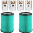 VF6000 Filter for Ridgid 5-20 Gallon Wet Dry Vacuums, 5-Layer HEPA Filter Fits WD5500 WD0671 WD6425 WD7000 (2 Pack VF6000 Filters + 4 Pack VF3502 Bags)