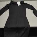 Summer Women's Casual Dress Solid Color Off Shoulder Long Sleeve Dress, S