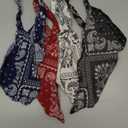 4Pcs Hair Scarf HeadBand Elastic Boho Hair Scarf Vintage Triangle Kerchief Faire Accessories (Boho, 12in)