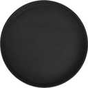 Winco 16" Premium Fiberglass Tray, Non-slip, Black, Round