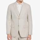 Coconut Grove Men's Regular Fit Linen-Blend Suit Jacket with Chest Pocket 48LG