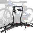 JOYTUTUS Compact & Lightweight 2-Bike Hitch Bike Rack, 150 LBS Capacity for Car SUV Truck with 1/2 Receiver, Easy Install Tilting Folding Anti-Wobble Bike Carrier, Fits Most Wheelbases (Max 53'')