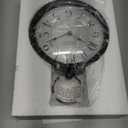 NIKKY HOME Small Retro Black Wall Clock 6 Inch, Battery Operated Vintage Metal Round Silent Analog Clock for Bathroom Kitchen Living Room Bedroom Office