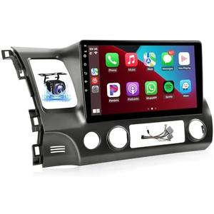 Leadfan Car Stereo for Honda Civic 2006 2007 2008 2009 2010 2011 Radio Compatible with Wireless Apple Carplay Android Auto 10.1'' Touchscreen GPS Navigation Bluetooth WiFi Backup Camera SWC (2+32G)