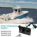 12V Single Key Switch Panel Marine Outboard Single Engine Ignition Key Panel Assembly On Off Switch 704 Control Box for Yamaha Outboard Yacht #704-82570-01-00, 704-82570-12-00