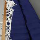 Lazy Daze Hammocks 12 FT Double Quilted Fabric Hammock with Spreader Bars and Detachable Pillow, 450 LBS Weight Capacity, Navy Blue