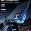 TORRAS Shockproof for Samsung Galaxy S25 Ultra Case, 12FT Military-Grade Protection, Slim Case for Samsung S25 Ultra Case, Matte Translucent Blue, Thin, Guardian Series