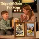 Tiblue Mother's Day Gift from Daughter Son, Mother Daughter Picture Frame & Acrylic Plaque with Night Light, Mother-in-Law Gifts from Daughter-in-Law New Mom Gifts for Women