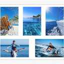Lacopgr 4"x6" Photo Collage Frame 5 Openings, 11"x14" Multi Picture Frame Collage Wall Decor, Brushed White Frame with White Mat, Wood