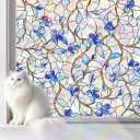 Rainbow Window Privacy Film,Heat Control,UV 45*78.5, Blue&green