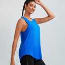 RUNNING GIRL Womens Workout Tops for Women Racerback Tank Tops Yoga Shirts Athletic Running Tank Tops Sleeveless Gym Clothes (Blue, S)