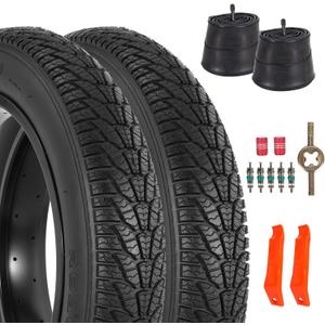 2-Pack 26x4.0 Fat Bike Tire, 26 Inch Mountain Bike Tires & Tubes Set, Folding Replacement Bicycle Tires with Tire Levers for Off-Road Bike and Ebike