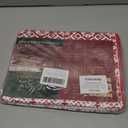 Christmas Area Rug 2x3 Red Snowflake Holiday Decorative Doormat Entryway Kitchen Washable Non Slip Soft Low Pile Small Carpet for Living Room Bedroom Entrance Dining Room Bathroom