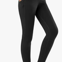 Winter Clothing Women Leggings Fleece Lined Tights Thermal Warm Thick Cold Weather Gear 1 Pockets, Size L/XL