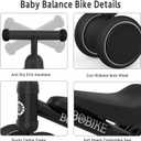 Baby Balance Bike Toys for 12-36 Months Kids Toy Boy Girls Gifts Toddler Best First Birthday Gift Children Walker No Pedal Infant 4 Wheels Bicycle (Black)