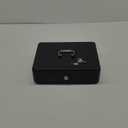 Cash Box with Money Tray - Large Money Box with Lock, Metal Safe Box for Money 9.84" x 7.87" x 3.54" Black