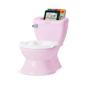 Summer Infant My Size Potty with Transition Ring & Storage, Pink -Realistic Potty Training Toilet-Features Interactive Toilet Handle, Removable Potty Topper and Pot, Wipe Compartment and Splash Guard 