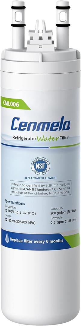 WF3CB Frigidaire Replacement Water Filter, Compatible with Frigidaire WF3CB, Pure Source 3, 706465, 242069601, 242086201, 242017800, WF425, Height 9 inches, Pack of 1