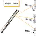 Heavy Duty Flanged Sink Tailpiece 1-1/4" OD x 12", Extension Tube for Trap, Drain Connections, Chrome