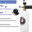 Tool Daily Foam Cannon with 1/4 Inch Quick Connector, 1 Liter, 5 Pressure Washer Nozzle Tips