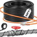 3FT~200FT Heat Tape for Water Pipes, -40F Deicing Cable,Pipe Heat Cables for Roof,GutterFarmFreeze Protetion Heating Wires, Heated Water Hose,Plumbing Fixtures,120V 5W/FT (50FT)