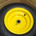 16x6.50-8 Tubeless Tire and Wheel, 16x6.5-8 Lawn Mower Tires, 3"-4.5" Offset Hub, 3/4" or 5/8" Bearing, Universal Fit Riding Mower and Garden Tractor Front Wheel, 4 Ply, S-Turf Pattern, 2 Pack