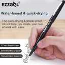 Ezzgol Black Felt Tip Pens, 30 Pack, 0.7mm Premium Medium Fine Point, Felt Tip Markers For Writing, Journal, Planner Coloring, Note Taking, Drawing, Art, School