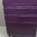 Rockland Melbourne Hardside Expandable Spinner Wheel Luggage, Checked Large 28", Purple