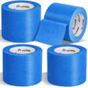 4 Rolls Blue Painters Tape Bulk 4 inch x 60 Yards, Total 240 Yd, Painters Masking Tape No Residue Wall Painting Tape Artist Tape Trim Edge Finishing Tape for Wall Painting Decoration DIY Supplies