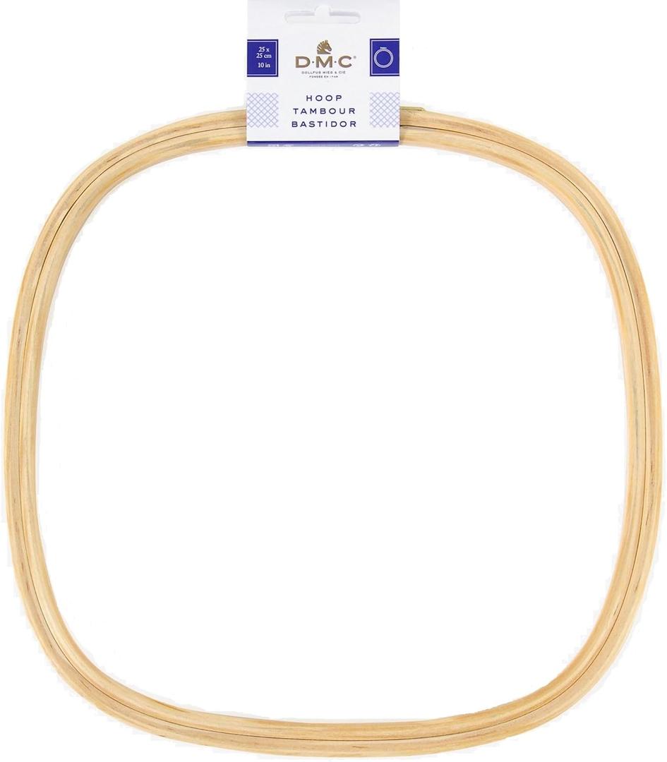 DMC Square Wooden Embroidery Hoop/Frame - 8 inch