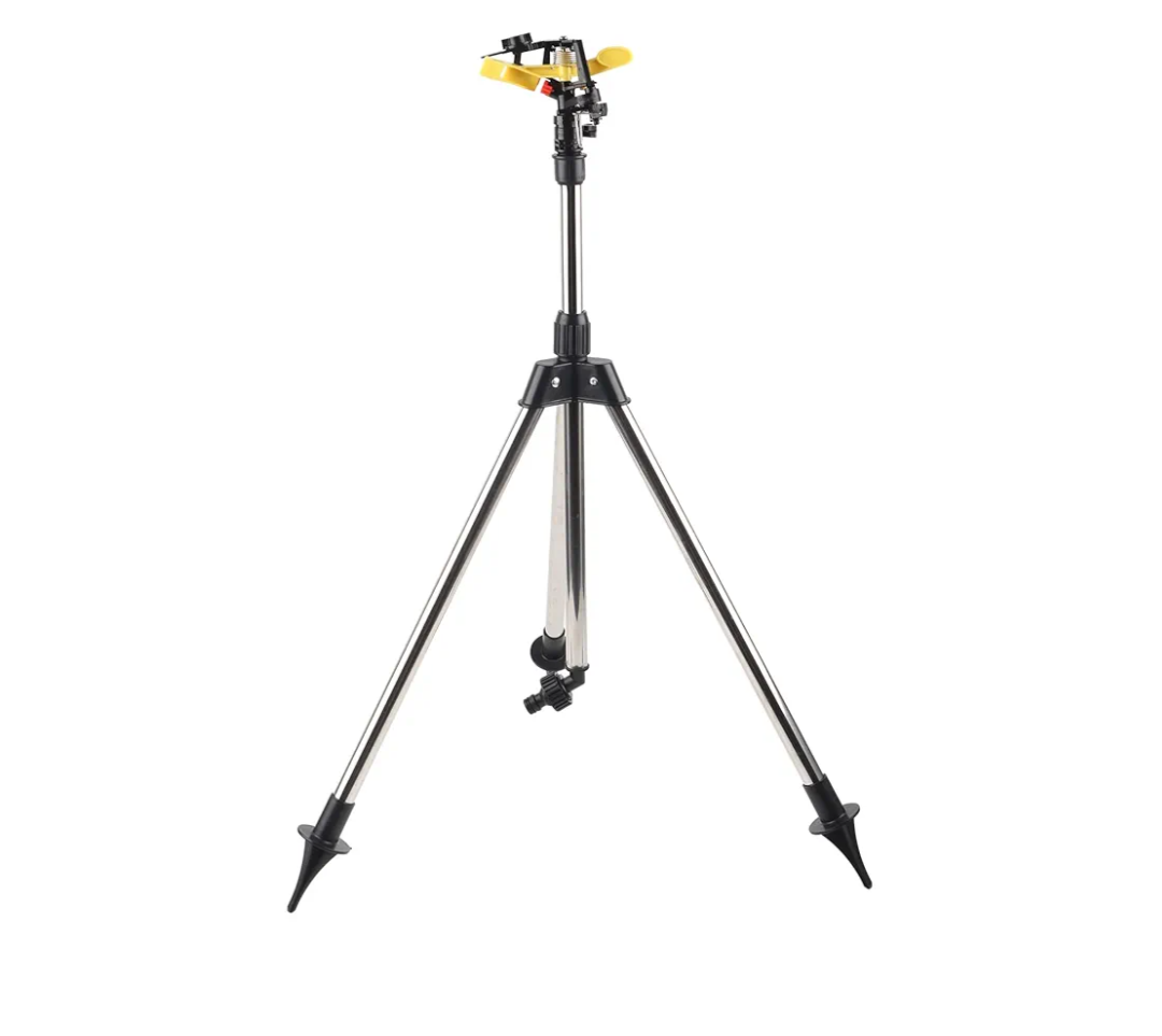 Water Irrigation Tool Less Steel Tripod Water Sprinkler Less Steel Plastic Sprinkler Auto System Garden Lawn Supplies