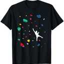 Climbing Boulder Wall Rock Climber Bouldering T-Shirt, L