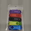 5Pcs 8GB USB Flash Drive USB 2.0 Flash Drive Memory Stick Fold Storage Thumb Stick Pen Swivel Design(Five Mixed Colors: Black Blue Green Purple Red)(Mix Color1)