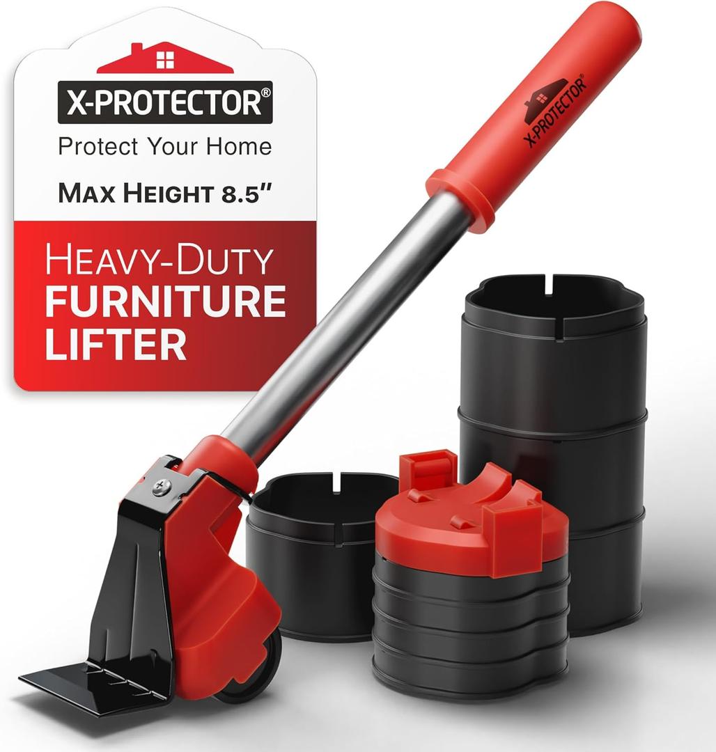X-Protector Furniture Lifter Tool - Premium Furniture Jack Lifter Tool to Lift Furniture Easily - Appliance Lifter with 8.5" Adjustable Height - Ideal Jack to Lift Furniture Easily with Minimal Effort