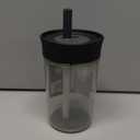 Owala Kids BPA-Free Plastic Tumbler with Spill Resistant Flexible Straw, Easy to Clean, Kids Water Bottle, Great for Travel, Dishwasher Safe, 15 Oz, Black and Gray (Skate Park)