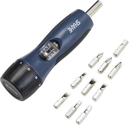 SHAHE Preset Torque Screwdriver Wrench Driver Bits Set 10-70 Inch Pounds For Car Repairing Maintenance Tools Bike Repairing