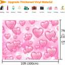 Pink Heart Early 2000s Backdrop Y2K Party Decorations,90s Old School Backdrops for Glamour Photoshoot Women 18th 30th Birthday Banner Background Girls Kids Portrait Selfie Props 10x7ft