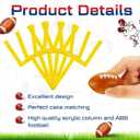 Taiyin 9 Pcs Football Cake Decorations 6 Cake Goal Post Topper Field 3 Mini Sport Balls for Football Themed Birthday Party Event