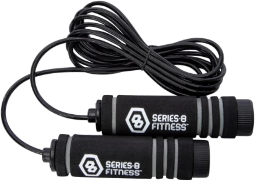 Jump Rope, Professional Workout Speed Rope, Black, Adjustable Length, fitness accessory