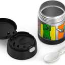 THERMOS FUNTAINER Insulated Food Jar 10 Ounce Kid Friendly Food Jar with Foldable Spoon, Minecraft