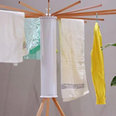 Free Standing Towel Rack, Freestanding Towel Rack, Foldable Wooden Towel Rack for Bathrooms, Balconies, Bedrooms and Indoors(White) (50x50x121cm)