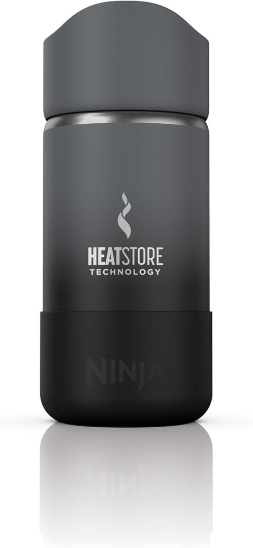 Ninja, Travel Mug, Sip Perfect 12oz, Brings Hot Drinks to Sippable Temperature in Minutes, Stainless Steel, Leak Proof, Dishwasher Safe, Metal Insulated Tumbler, Black, DW1203BK