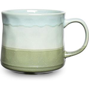 Bosmarlin Large Ceramic Coffee Mug, Big Tea Cup, 7 Colors to Choose, 21 Oz, Dishwasher and Microwave Safe, 1 PCS (Green)