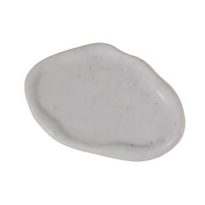 Cloud Shaped Natural Marble Tray 9"x6" – Decorative Catchall for Home Decor | Stone Organizer for Vanity, Bathroom, Kitchen, Jewelry, Perfume, Candle, Keys & Countertop Display (Arctic White)