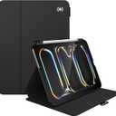 Speck New iPad Pro 11 Inch Case (2024 Model, 5th Gen) - with Pencil Holder, Drop & Camera Protection, Slim Multi Range Stand, Balance Folio, No Auto/Sleep Wake Function - Black/Black/White