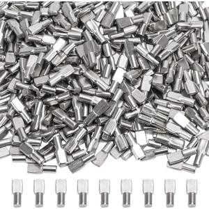 Tbestmax 240 Packs Shelf Pins, 5mm Shelf Support Pegs Spoon Shape Cabinet Furniture