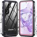 ANTSHARE for Samsung Galaxy S24 FE Case with Built-in Screen Protector, 360 Full Body Protective Shockproof IP68 Waterproof Case for S24 FE 5G - Pink