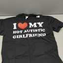 I Love My Hot Autistic Girlfriend I Heart My Autistic GF T-Shirt (Black, M)